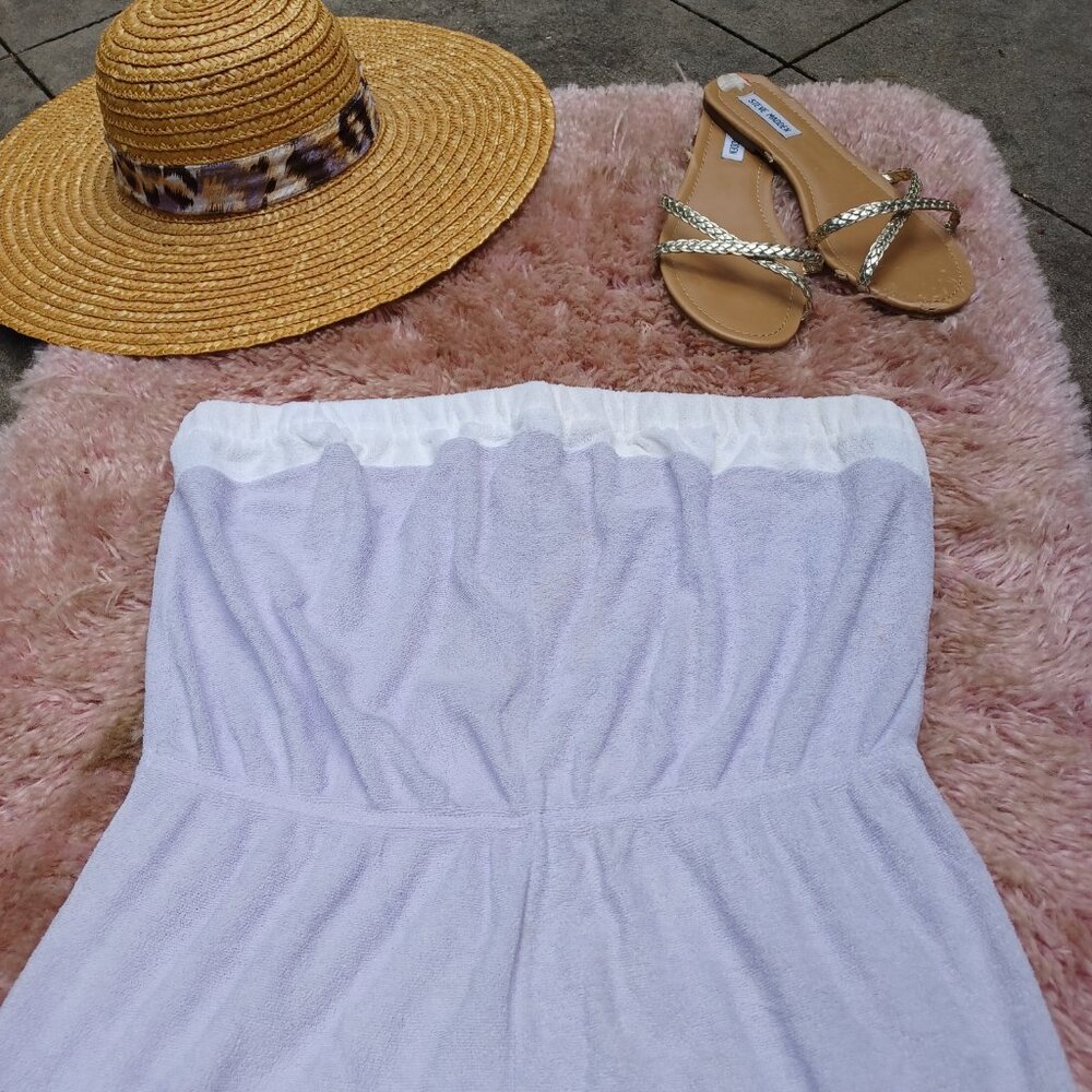 Vintage 60s Coquette Purple Terrycloth Romper size Medium - Picture 6 of 15